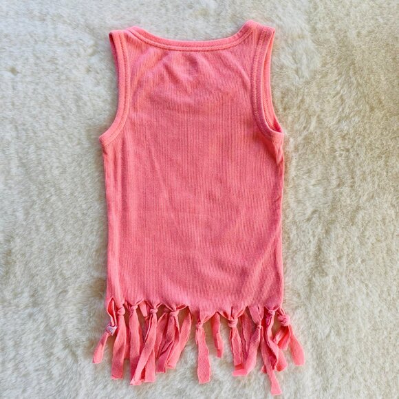 Girl's Outfit size 6 Jordache Bejeweled Distressed Jeans & Tasseled Fringe Tank - Picture 15 of 16